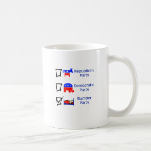 Republican Party, Democratic Party, Slumber Party Coffee Mug