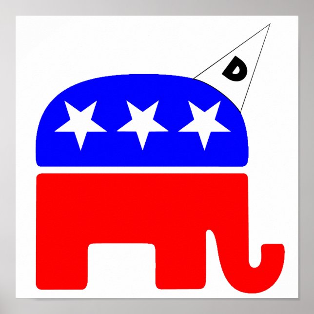 Republican Party Logo Dunce Poster (Front)