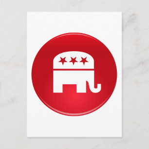 Republican Party Logo Invitation Postcard