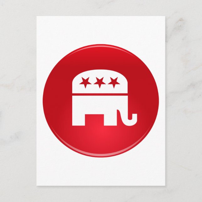 Republican Party Logo Invitation Postcard (Front)