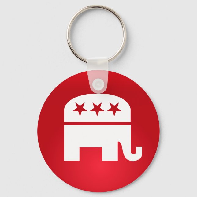Republican Party Logo Key Ring (Front)