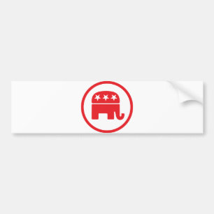 Republican Party Political Symbol (Elephant) Bumper Sticker
