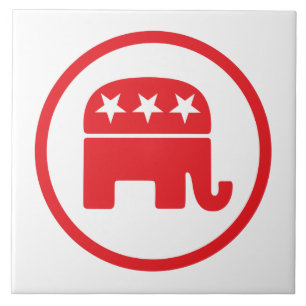 Republican Party Political Symbol (Elephant) Ceramic Tile