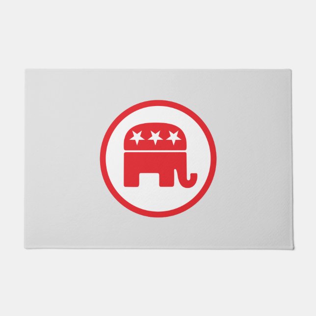 Republican Party Political Symbol (Elephant) Doormat (Front)