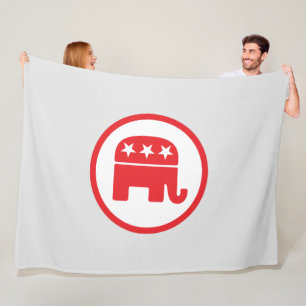 Republican Party Political Symbol (Elephant) Fleece Blanket