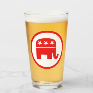 Republican Party Political Symbol (Elephant) Glass