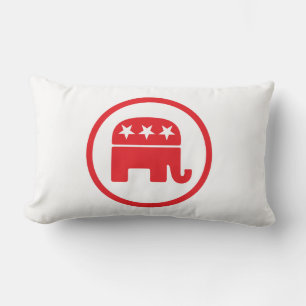 Republican Party Political Symbol (Elephant) Lumbar Cushion