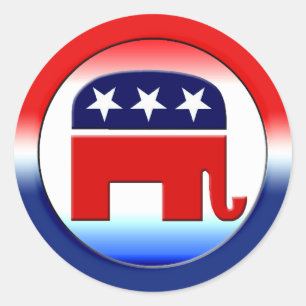 Republican Party Symbol Classic Round Sticker