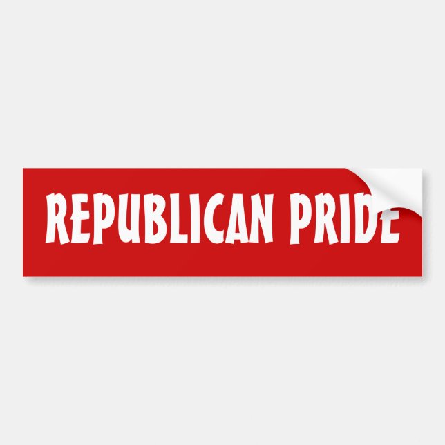 REPUBLICAN PRIDE - bumper sticker (Front)