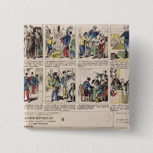 Republican propaganda 15 cm square badge