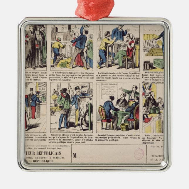 Republican propaganda metal tree decoration (Front)