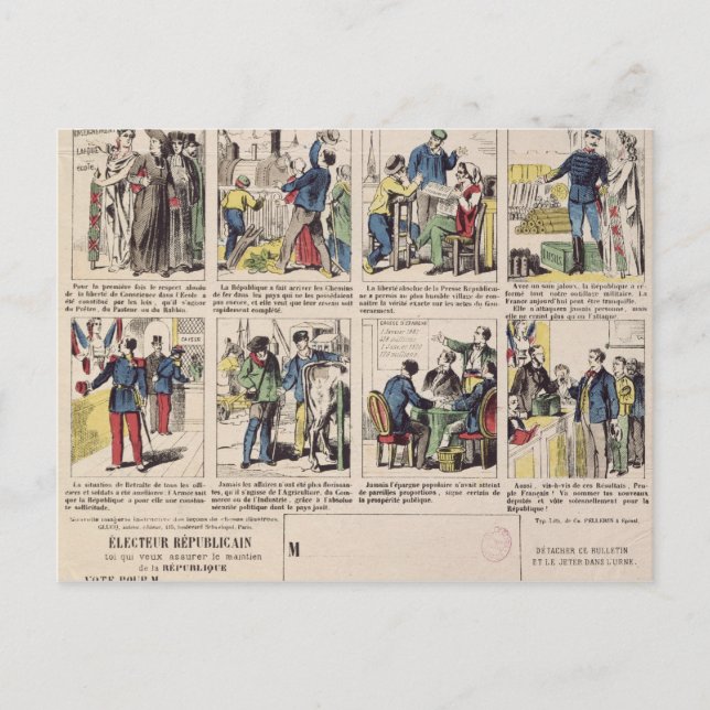 Republican propaganda postcard (Front)