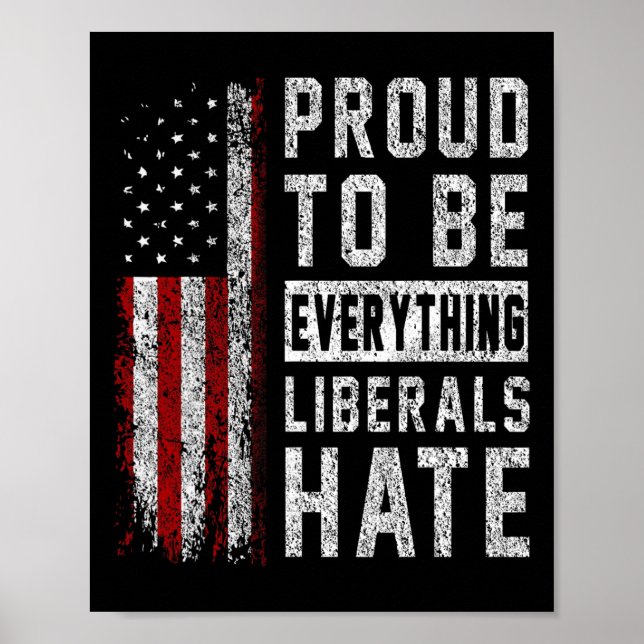Republican Proud To Be Everything Liberals Hate  Poster (Front)