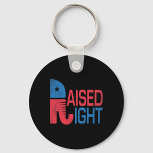 Republican - Raised Republican Vintage Gift Tee Key Ring
