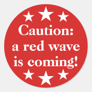 Republican red wave classic round sticker