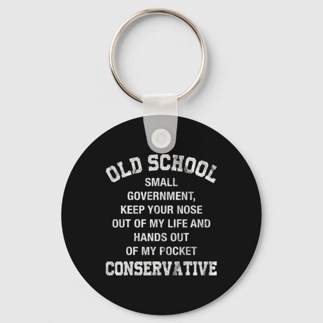 Republican Shirts Funny Old School Conservative Gi Key Ring (Front)