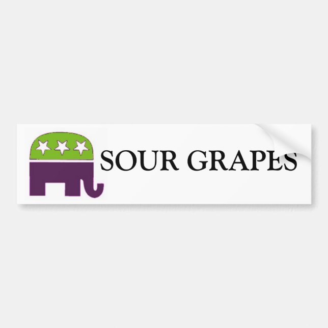 Republican, SOUR GRAPES Bumper Sticker (Front)