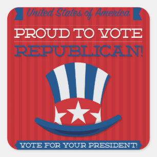 Republican Square Sticker