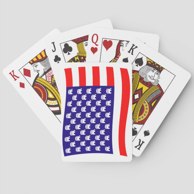 Republican Stars and Stripes Flag Playing Cards (Back)