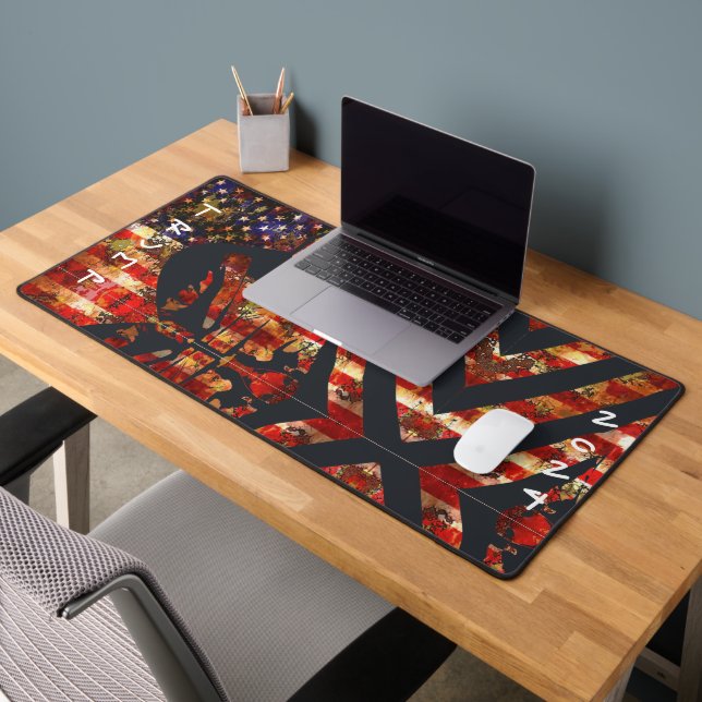 Republican Trump American Flag Art Personalised Desk Mat (Office 2)