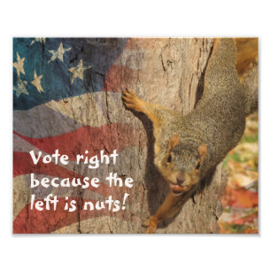 Republican Vote Right Squirrel Photo Print