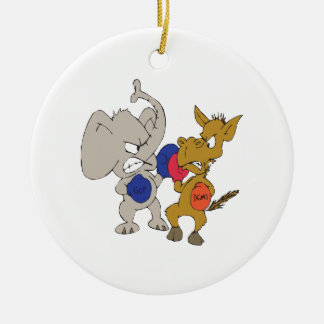 Republican Vs Democrat Ceramic Tree Decoration