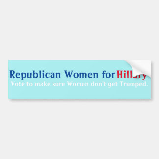 Republican Women for Hillary Bumper Sticker