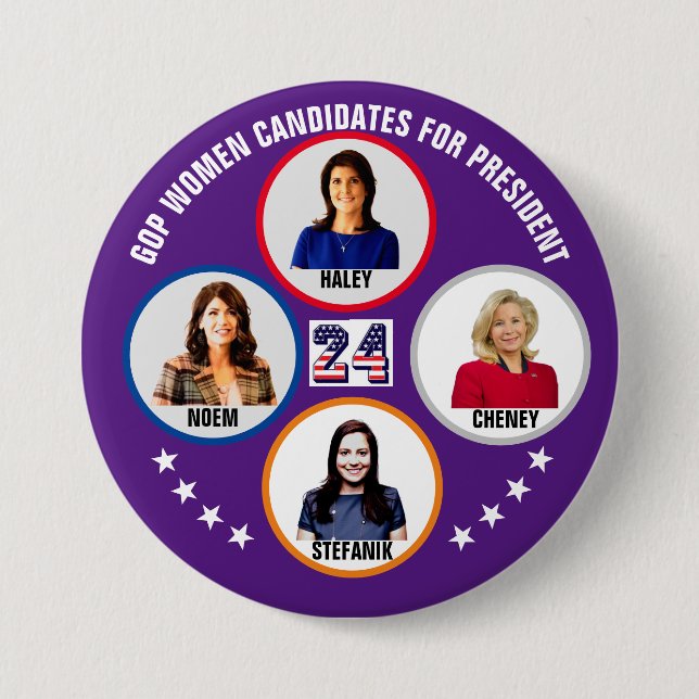 Republican Women for President 2024 7.5 Cm Round Badge (Front)
