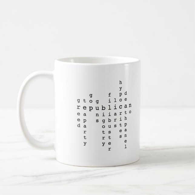 Republican Word Association Coffee Mug (Left)