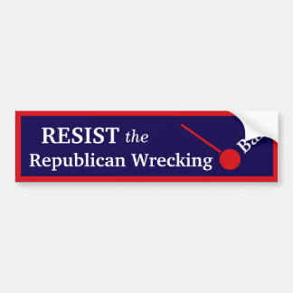 Republican Wrecking Ball Bumper Sticker