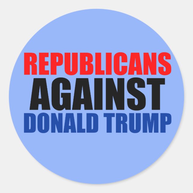 Republicans Against Donald Trump Classic Round Sticker (Front)
