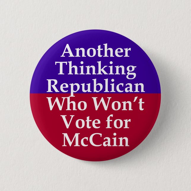 Republicans Against McCain Button (Front)