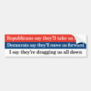 Republicans and Democrats Bumper Sticker