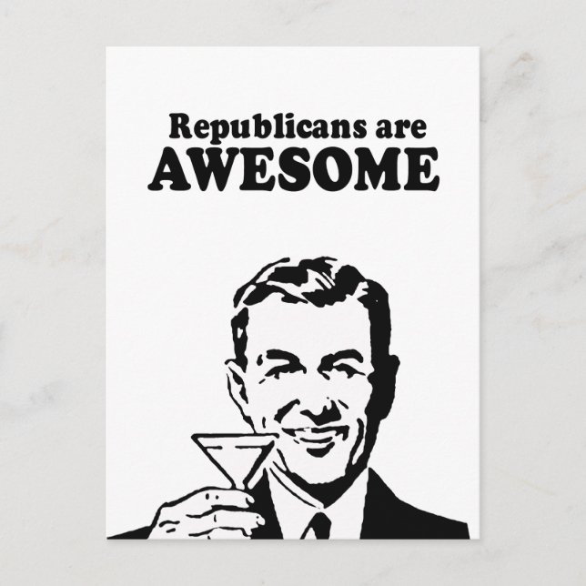 REPUBLICANS ARE AWESOME POSTCARD (Front)