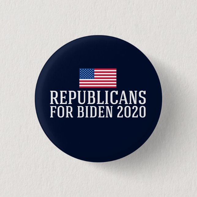 Republicans for Biden 2020 3 Cm Round Badge (Front)
