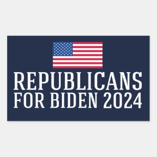Republicans for Biden 2024 Rectangular Sticker