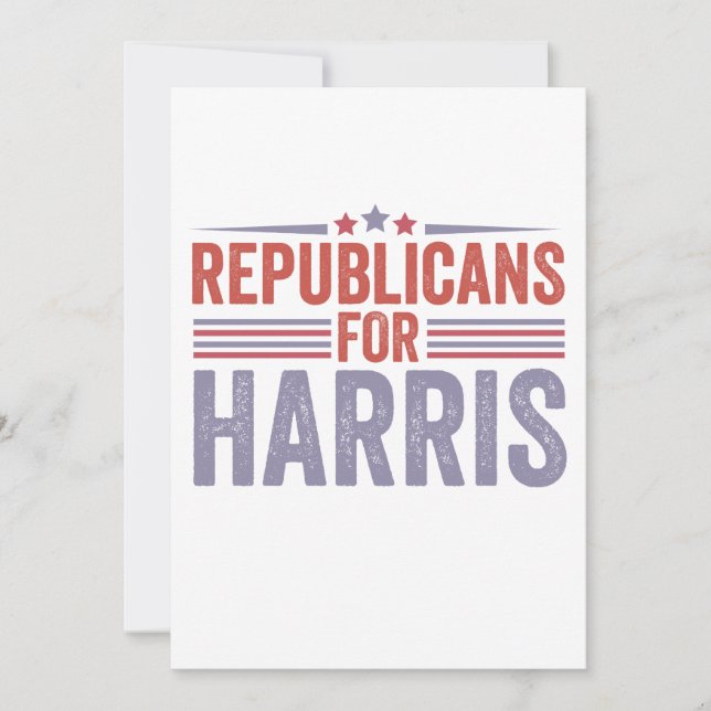Republicans For Harris Election 2024  Holiday Card (Front)