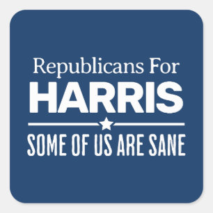 Republicans for harris Proud Republican for kamala Square Sticker
