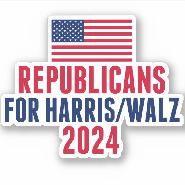 Republicans for Harris Walz American Flag Laptop (Front)