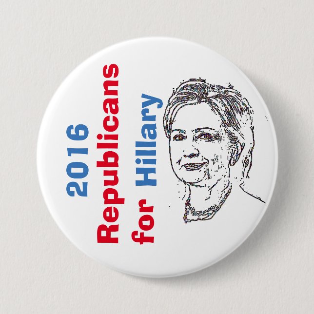 Republicans for Hillary Button (Front)