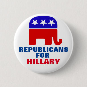 Republicans for Hillary Clinton 6 Cm Round Badge