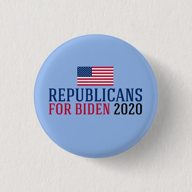 Republicans for Joe Biden 2020 3 Cm Round Badge (Front)