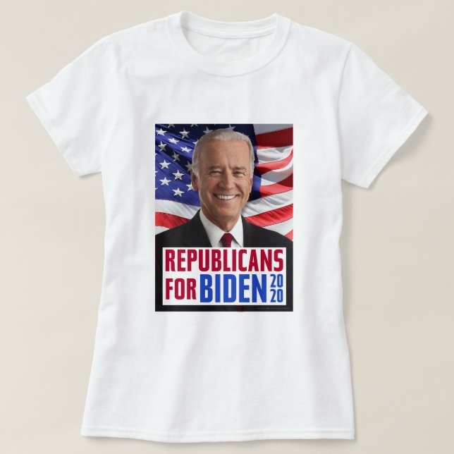 Republicans for Joe Biden 2020 US President Photo T-Shirt (Design Front)