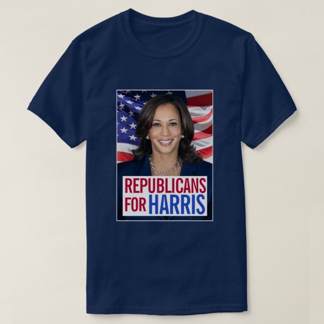 Republicans for Kamala Harris President Photo 2024 T-Shirt (Design Front)
