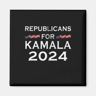 Republicans For Kamala Harris W Waltz 2024 Zip Hoo Magnet