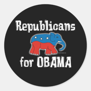 Republicans for Obama Stickers