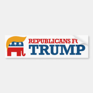 Republicans For Trump --.png Bumper Sticker