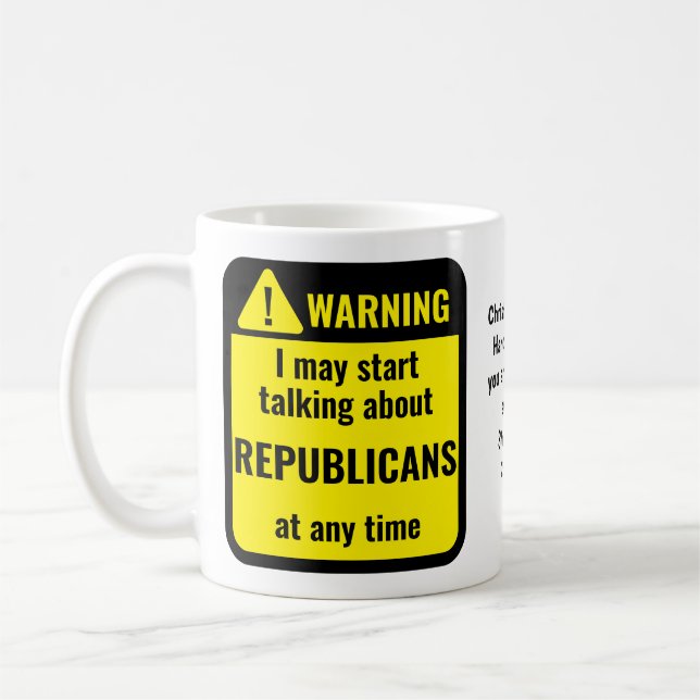 Republicans Funny Personalized Coffee Mug (Left)