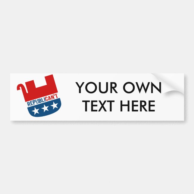 REPUBLICAN'T BUMPER STICKER (Front)