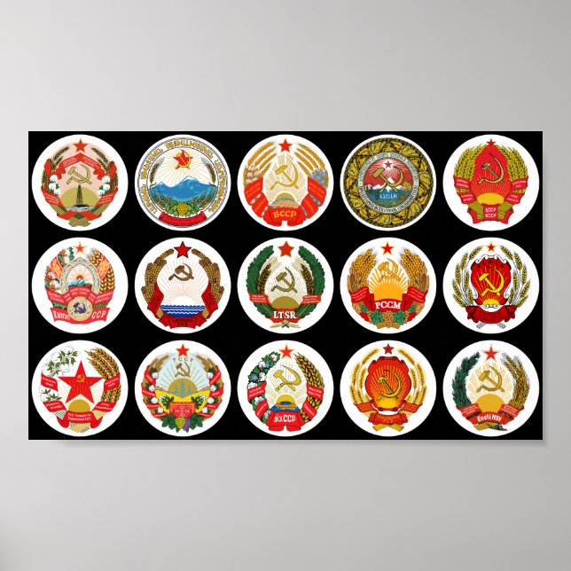 Republics of the Soviet Union - changre background Poster (Front)